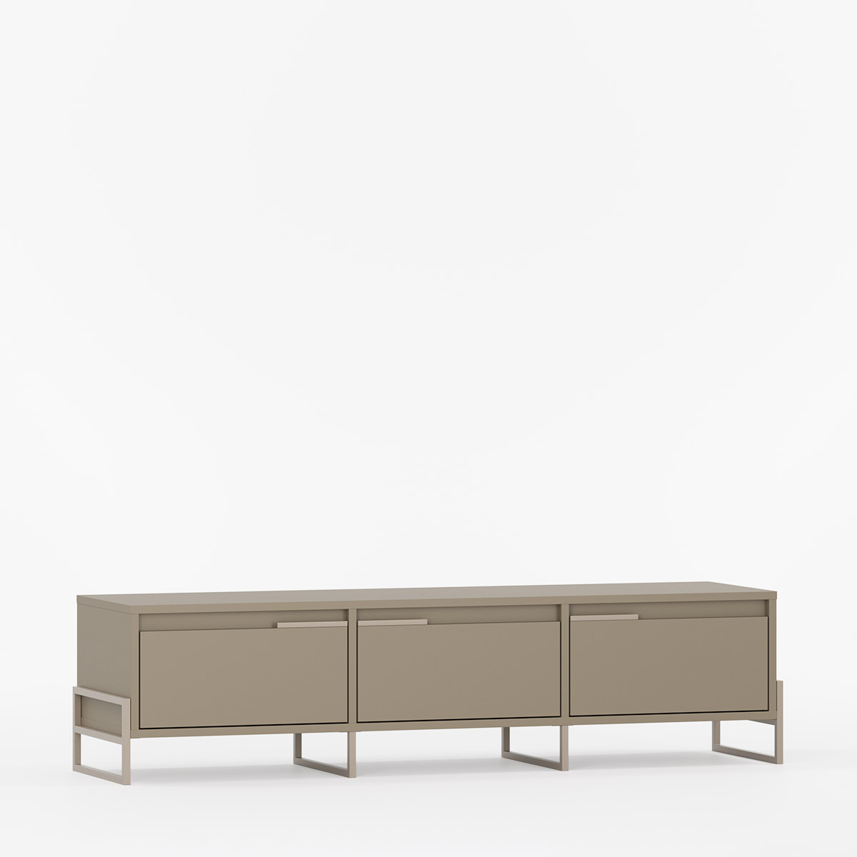 design din tv-bænk med 3 låger