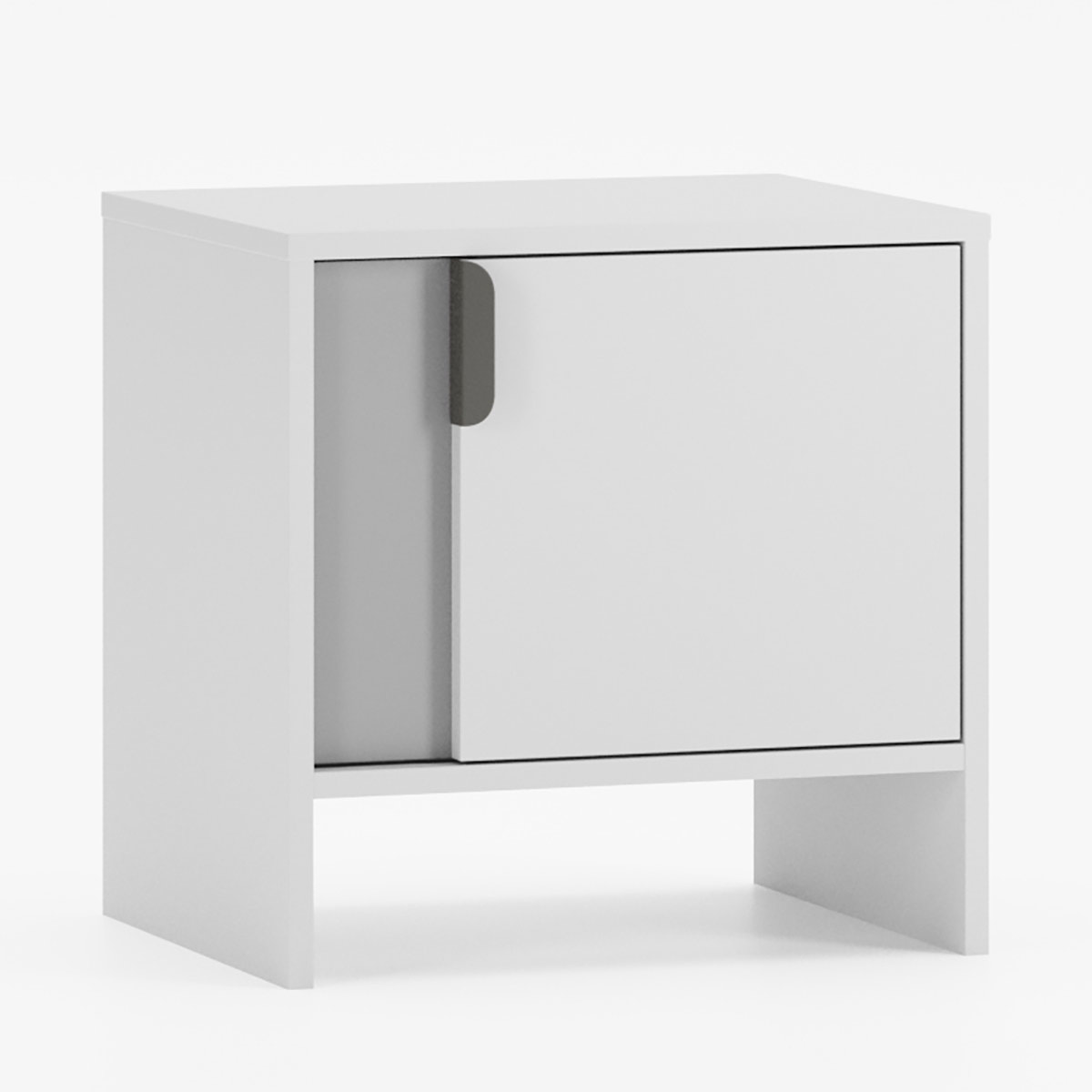 Praktisk og minimalistisk natbord med én låge.