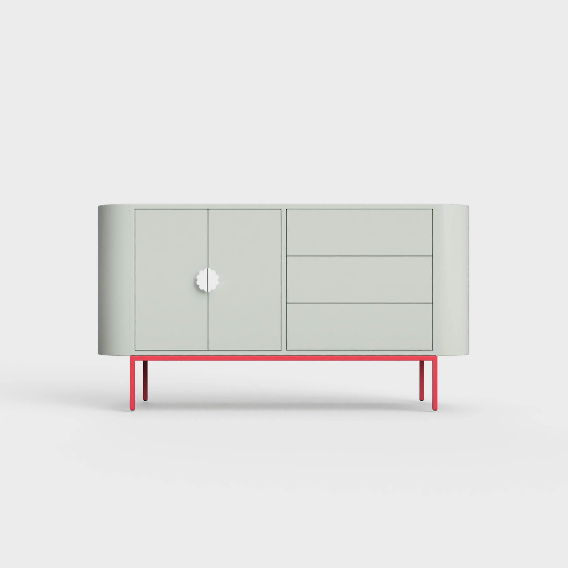 Moderne skænk med unikke detaljer.