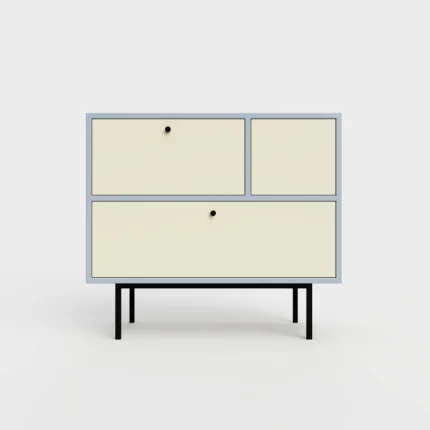 Skænk med asymmetrisk opbevaring i moderne minimalistisk design